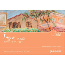 Склейка для пастели Gamma Ingres 160 гр 15 листов 22.5х32.5 bianco